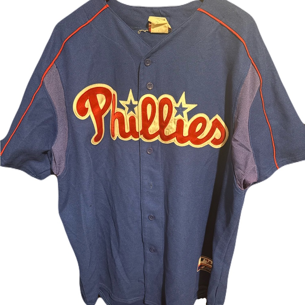 Vintage Majestic Phillies Blue Jersey